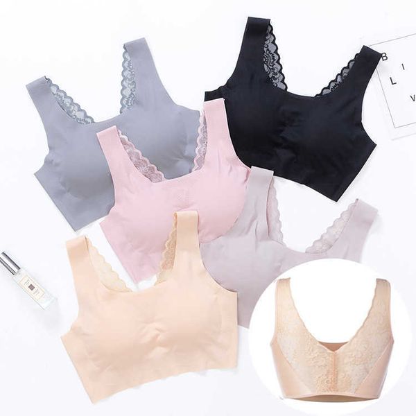 2021 women underwear without steel ring bra peace of mind ice silk seamless vest lace back sleeping, White
2021 women underwear without steel ring bra peace of mind ice silk seamless vest lace back sleeping, White