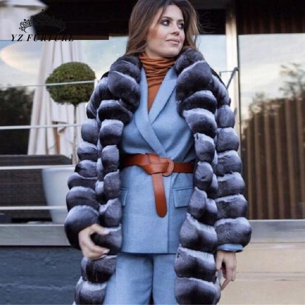 women's fur & faux natural winter real chinchilla rex coat with big turn-down collar long full pelt jacket genuine rb-089, Black
women's fur & faux natural winter real chinchilla rex coat with big turn-down collar long full pelt jacket genuine rb-089, Black