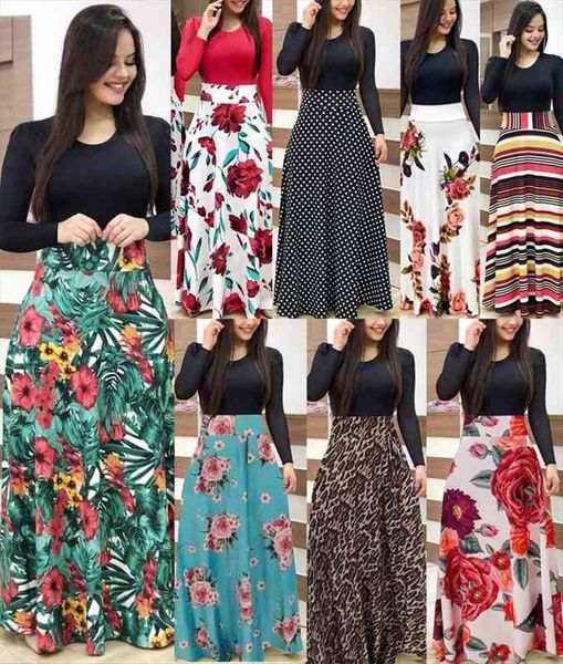 maxi autumn casual floral print women dresses o neck short sleeve patchwork tunic party elegant boho robe ladies plus size, Black;gray
maxi autumn casual floral print women dresses o neck short sleeve patchwork tunic party elegant boho robe ladies plus size, Black;gray