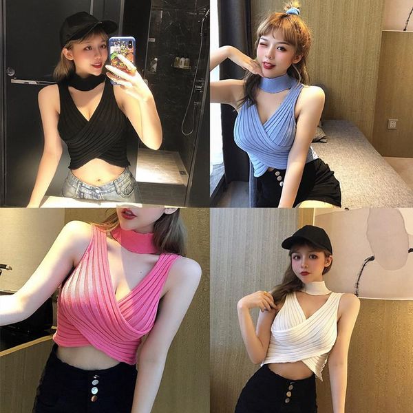 women's tanks & camis design v-neck halter female slim bottom, knitted inside with vest, White
women's tanks & camis design v-neck halter female slim bottom, knitted inside with vest, White