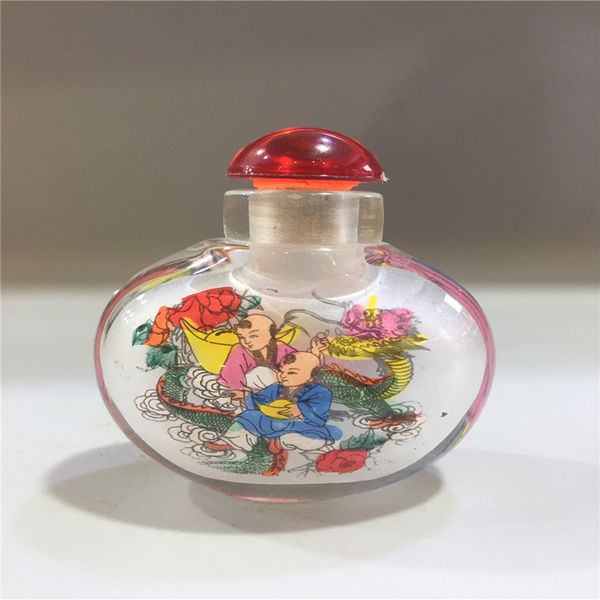 chinese old beijing glass built-in painting snuff bottle inside painted characters pattern, Brown
chinese old beijing glass built-in painting snuff bottle inside painted characters pattern, Brown