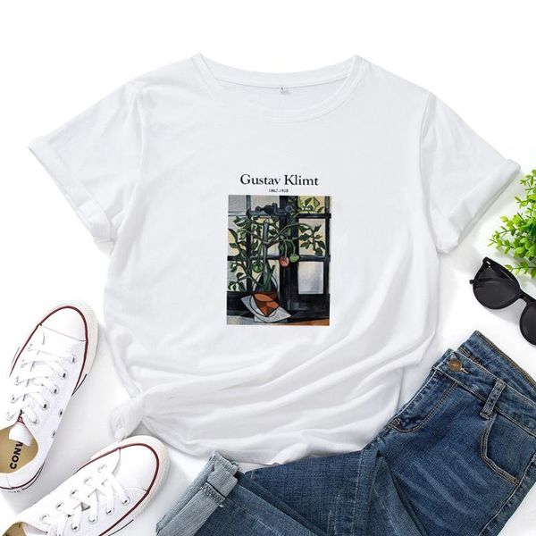 women's t-shirt gustay klimt 1862-1918 graphic tees women fashion casual tee shirt femme o-ncek cotton woman tshirt loose t, White
women's t-shirt gustay klimt 1862-1918 graphic tees women fashion casual tee shirt femme o-ncek cotton woman tshirt loose t, White
