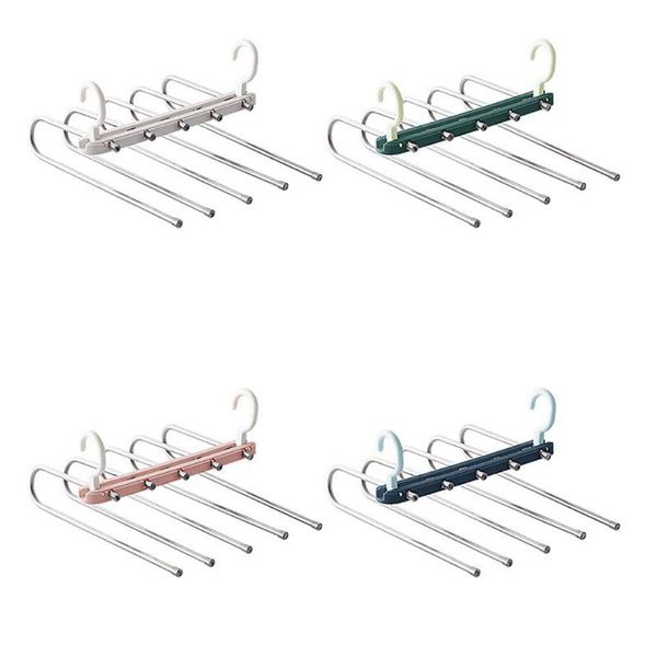 hangers & racks sfvefvd 1pc multifunctional 5 tier hanger portable stainless steel rack for trousers pants clothes storage organization ward
hangers & racks sfvefvd 1pc multifunctional 5 tier hanger portable stainless steel rack for trousers pants clothes storage organization ward