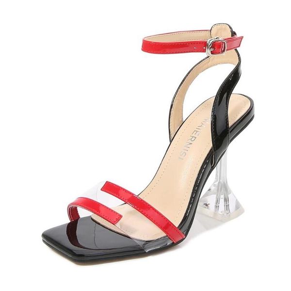 large size 45 46 women shoes summer heeled sandal color collision design pumps thin clear high heels sandals dress, Black
large size 45 46 women shoes summer heeled sandal color collision design pumps thin clear high heels sandals dress, Black