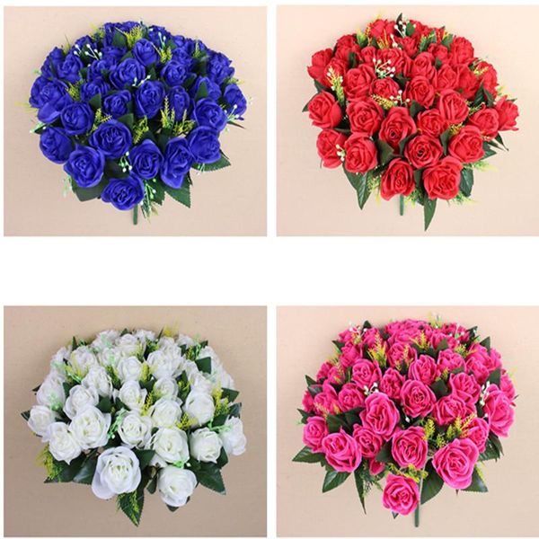 36head/bunch artificial rose flower bouquet el background decor diy road led wedding home party decorative flowers & wreaths
36head/bunch artificial rose flower bouquet el background decor diy road led wedding home party decorative flowers & wreaths