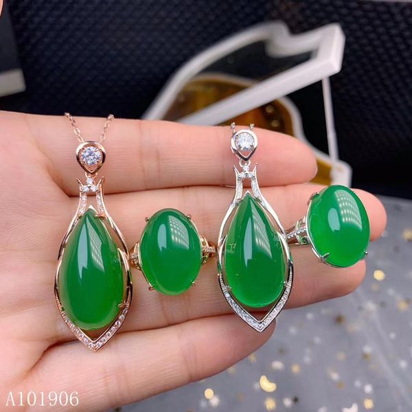 fine jewelry 925 sterling silver inlaid natural green chalcedony gemstone female necklace pendant set support bracelet, earrings &, Black
fine jewelry 925 sterling silver inlaid natural green chalcedony gemstone female necklace pendant set support bracelet, earrings &, Black