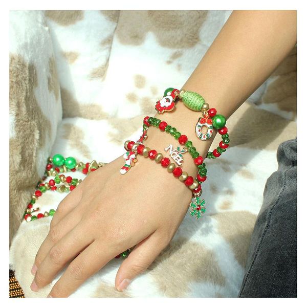 beaded, strands fashion christmas beaded bracelet cute santa claus deer snowflake tree pendant womans girl trend jewelry gift, Black
beaded, strands fashion christmas beaded bracelet cute santa claus deer snowflake tree pendant womans girl trend jewelry gift, Black