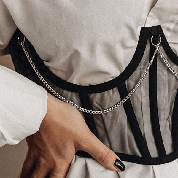 belts for women lace up wide belt mesh elegant metal chain straps female stretchy ladies asymmetry, Black;brown
belts for women lace up wide belt mesh elegant metal chain straps female stretchy ladies asymmetry, Black;brown