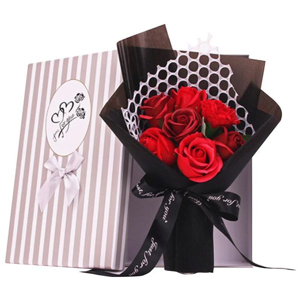 gift wrap 7pcs roses soap style artificial flower hand bouquet rose for gifts box gold color inner
gift wrap 7pcs roses soap style artificial flower hand bouquet rose for gifts box gold color inner