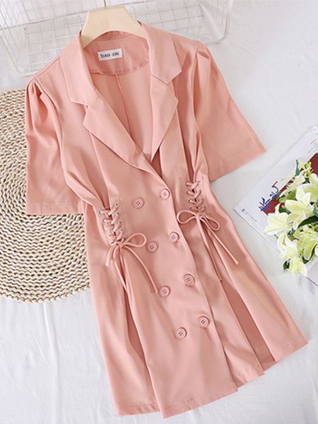 summer belt strap personality dresses women mini casual lace-up tailored collar solid color short sleeve clothing 210513, Black;gray
summer belt strap personality dresses women mini casual lace-up tailored collar solid color short sleeve clothing 210513, Black;gray