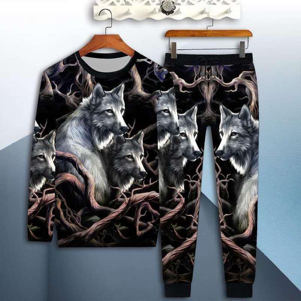 men's tracksuits autumn suit fashion trend 3d printing loose large size long-sleeved t-shirt casual trousers comfortable and soft -4xl, Gray
men's tracksuits autumn suit fashion trend 3d printing loose large size long-sleeved t-shirt casual trousers comfortable and soft -4xl, Gray