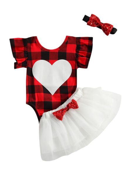 clothing sets 2021 infant baby girl valentine outfits three piece suit fresh plaid heart romper + sequin bow gauze skirt with headband, White
clothing sets 2021 infant baby girl valentine outfits three piece suit fresh plaid heart romper + sequin bow gauze skirt with headband, White