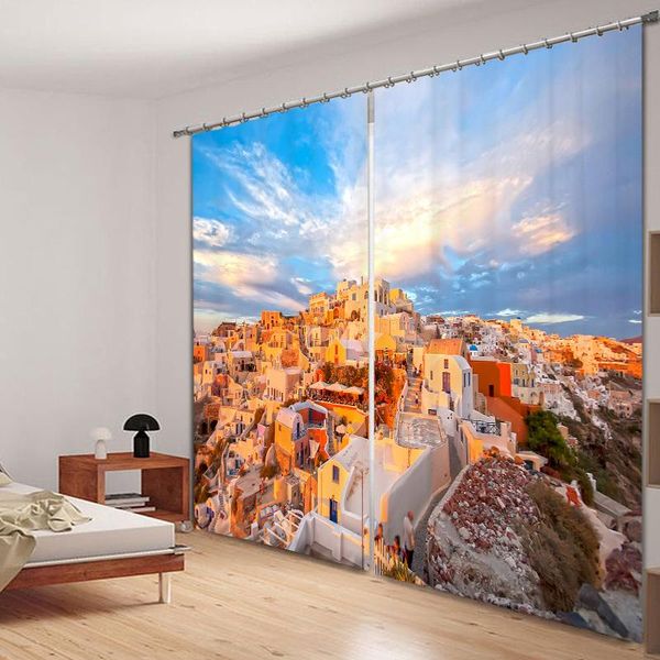 european style short curtains for living room beautiful aegean santorini beach scenery pattern shading fabric bedroom curtain & drapes
european style short curtains for living room beautiful aegean santorini beach scenery pattern shading fabric bedroom curtain & drapes