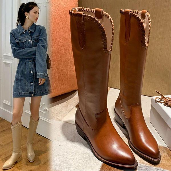 boots bright2021 net red v-mouth pointed leather high tube western cowboy women's knee length handsome and thin, Black
boots bright2021 net red v-mouth pointed leather high tube western cowboy women's knee length handsome and thin, Black