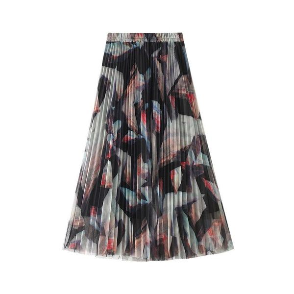 autumn & winter korean high waist slim printed pleated skirt elastic casual women a-line long skirts, Black
autumn & winter korean high waist slim printed pleated skirt elastic casual women a-line long skirts, Black