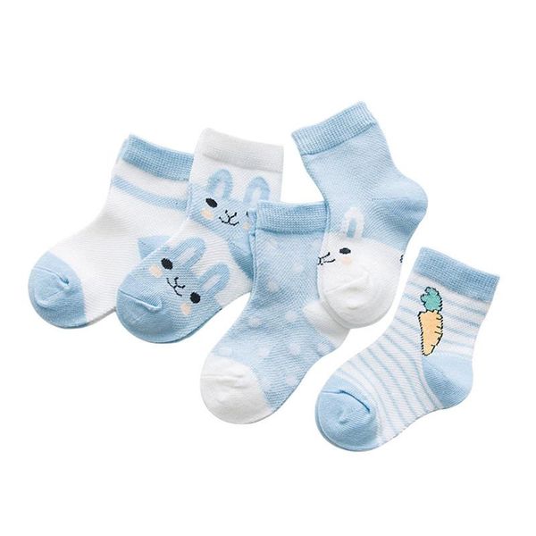 socks 10pieces/lot=5pair cotton baby lovely cartoon animal kid girl and boy thin mesh breathable summer children, Pink;yellow