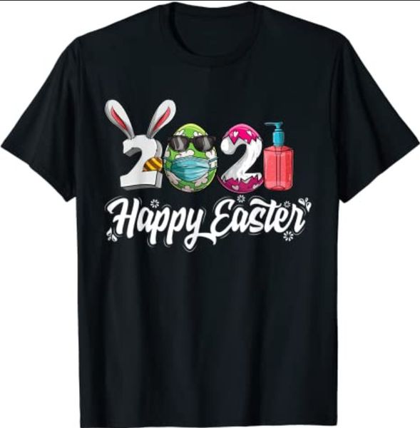 happy easter day 2021 bunny colorful egg wearing mask shirt easter gifts trend, White;black
happy easter day 2021 bunny colorful egg wearing mask shirt easter gifts trend, White;black