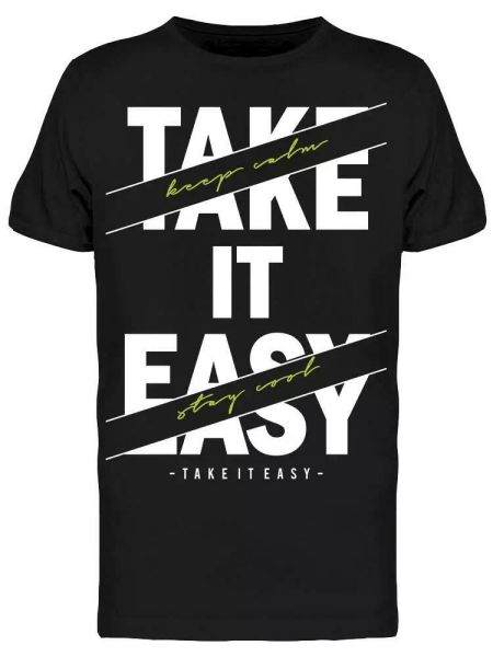 Take It Easy Tee Men's -Image by Shutterstock, White;black
Take It Easy Tee Men's -Image by Shutterstock, White;black