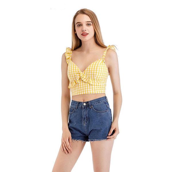 women's tanks & camis heliar tank club ruffles crop flounce hem camisole ladies v-neck solid simple 2021 summer women, White
women's tanks & camis heliar tank club ruffles crop flounce hem camisole ladies v-neck solid simple 2021 summer women, White