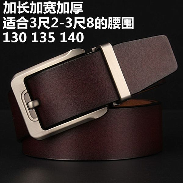 130 135 140 wide and large genuine men's pin buckle pure cow leather belt, Black;brown
130 135 140 wide and large genuine men's pin buckle pure cow leather belt, Black;brown