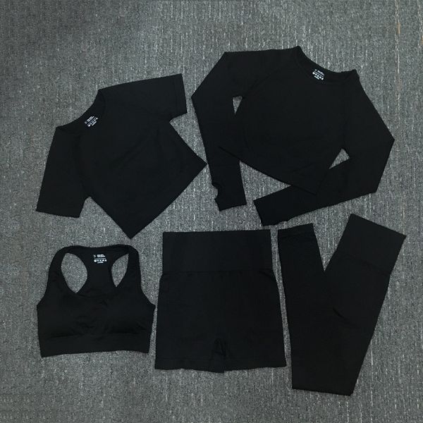 women's two piece pants 5pcs seamless women sports set workout wear gym clothing fitness long sleeve crop high waist leggings suits wt4, White
women's two piece pants 5pcs seamless women sports set workout wear gym clothing fitness long sleeve crop high waist leggings suits wt4, White
