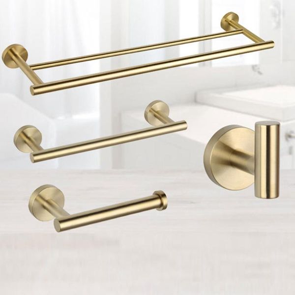 towel racks wall mounted 4 piece bathroom accessories set (double bar, toilet paper holder,towel hooks,single bar), gold
towel racks wall mounted 4 piece bathroom accessories set (double bar, toilet paper holder,towel hooks,single bar), gold