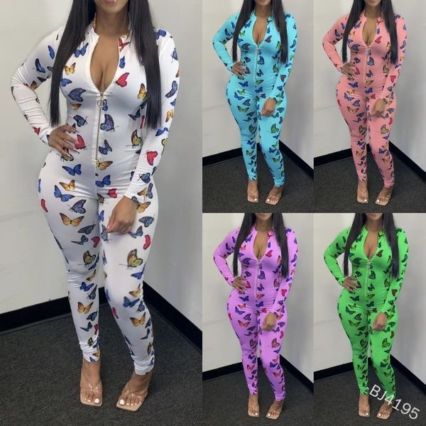 women's jumpsuits & rompers fashion butterfly printed tight jumpsuit zip long sleeve, Black;white
women's jumpsuits & rompers fashion butterfly printed tight jumpsuit zip long sleeve, Black;white