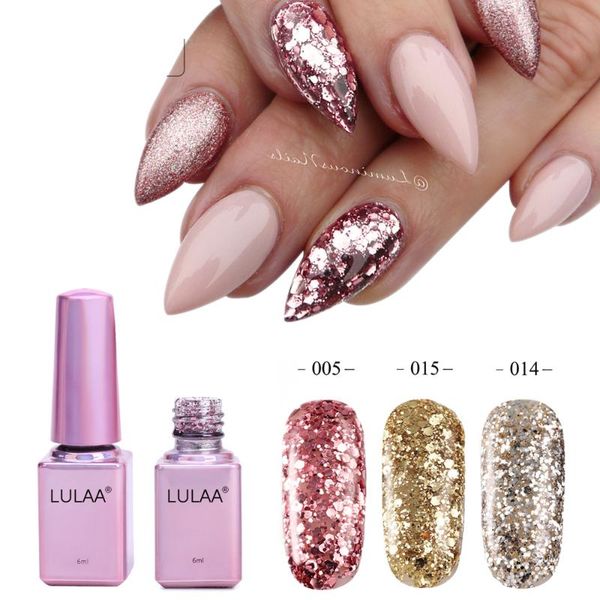nail gel lulaa professional diamond glitter uv polish 6ml soak off sequins long-lasting bling varnish manicure art tool, Red;pink
nail gel lulaa professional diamond glitter uv polish 6ml soak off sequins long-lasting bling varnish manicure art tool, Red;pink