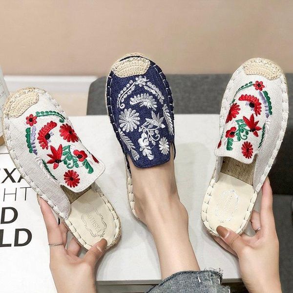 slippers half fisherman shoes female 2021 spring straw espadrille sandals lazy literary flat embroidered, Black
slippers half fisherman shoes female 2021 spring straw espadrille sandals lazy literary flat embroidered, Black