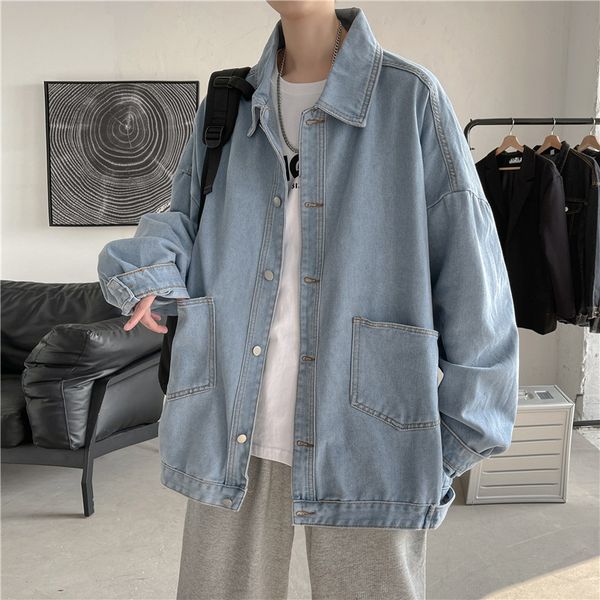 men's jackets spring jean jacket, casual black jeans with a turtleneck flip. fj8i, Black;brown
men's jackets spring jean jacket, casual black jeans with a turtleneck flip. fj8i, Black;brown