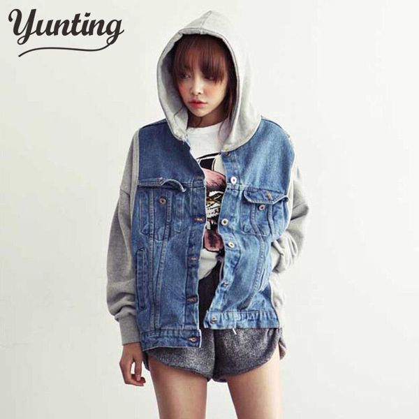 fashion denim jacket 2021 hooded women coat short outerwear single-breasted female casual women's jackets, Black;brown
fashion denim jacket 2021 hooded women coat short outerwear single-breasted female casual women's jackets, Black;brown