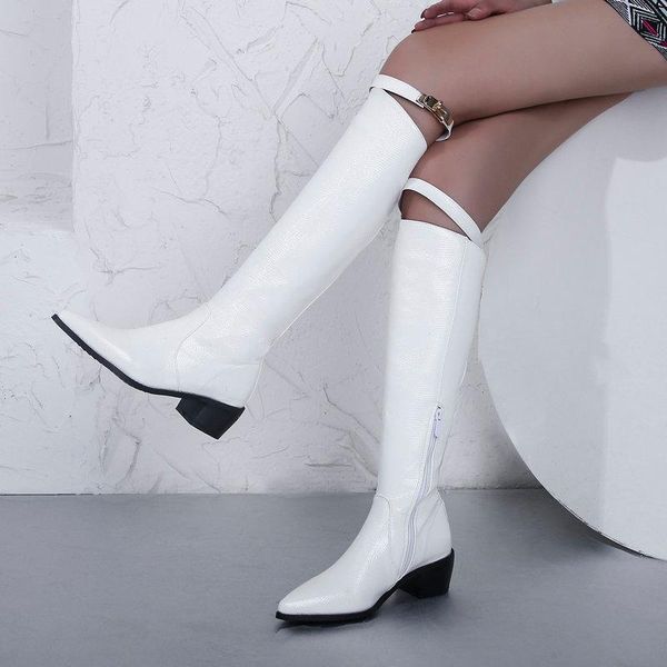 boots ladies spring autumn belt buckle knee high comfortable square heel women shoes winter warm plush lining zipper, Black
boots ladies spring autumn belt buckle knee high comfortable square heel women shoes winter warm plush lining zipper, Black