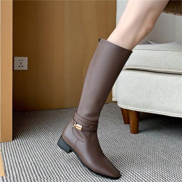meotina med knee high women real leather square toe riding boots zip block heel shoes metal decoration long 40 obdn, Black
meotina med knee high women real leather square toe riding boots zip block heel shoes metal decoration long 40 obdn, Black