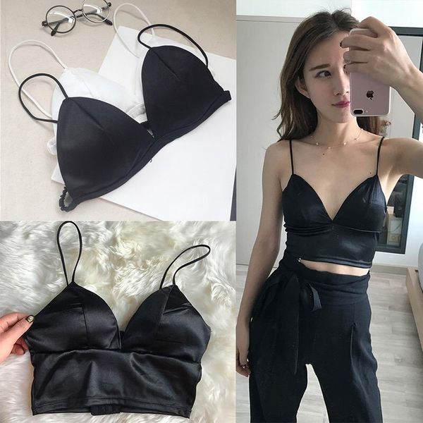 bras bra for women triangle cup wrapped deep v anti-exposure sling all-match bottoming tube underwear student, Red;black
bras bra for women triangle cup wrapped deep v anti-exposure sling all-match bottoming tube underwear student, Red;black