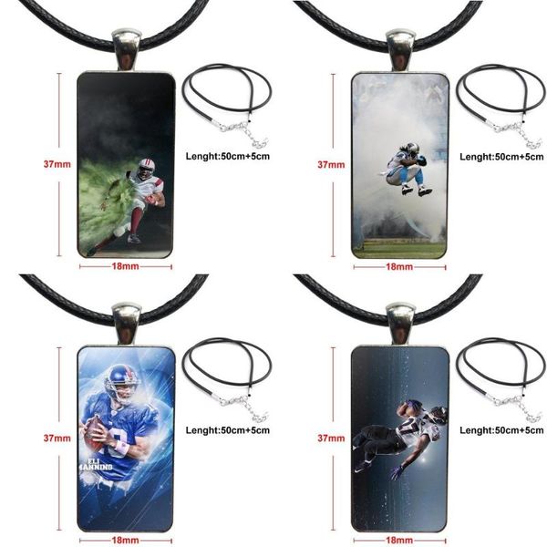 pendant necklaces for women choker jewelry with steel plated glass cabochon long rectangle necklace american football, Silver
pendant necklaces for women choker jewelry with steel plated glass cabochon long rectangle necklace american football, Silver