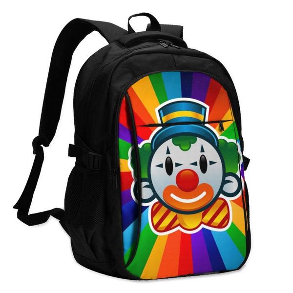 backpack bags school for boy girl teenagercolorful clown on bursting background usb charge computer lapback pack
backpack bags school for boy girl teenagercolorful clown on bursting background usb charge computer lapback pack