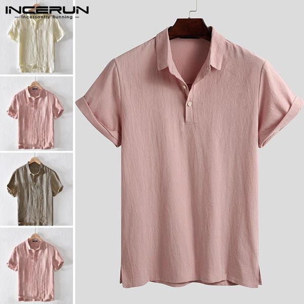 men's casual shirts incerun men leisure short sleeve lapel shirt solid color loose blouse business brand blusas comfortable chemise, White;black
men's casual shirts incerun men leisure short sleeve lapel shirt solid color loose blouse business brand blusas comfortable chemise, White;black