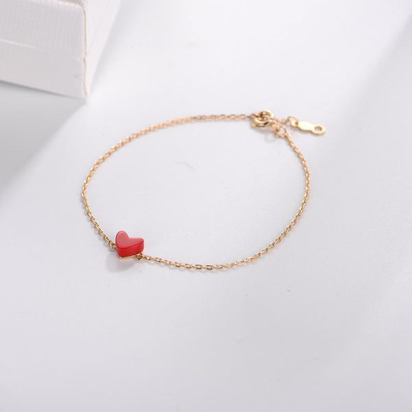 link, chain bracelets gold love hand ornament minimalist lady j little red heart silver bracelet, Black
link, chain bracelets gold love hand ornament minimalist lady j little red heart silver bracelet, Black