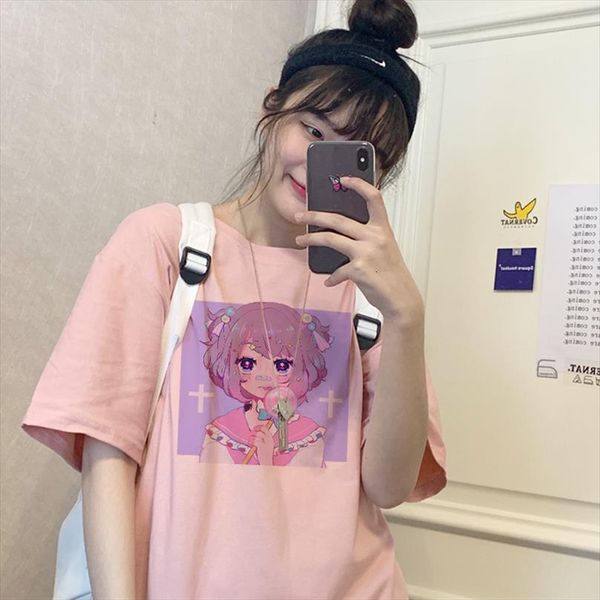 japanese sweet girls anime cartoon men cute print casual loose y2k kawaii pink fun streetwear harajuku vintage and women, White;black
japanese sweet girls anime cartoon men cute print casual loose y2k kawaii pink fun streetwear harajuku vintage and women, White;black