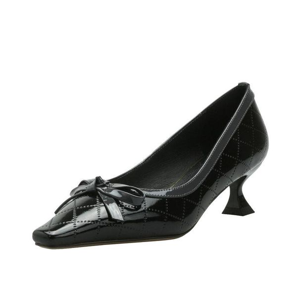 genuine leather bowties women shoes shallow med heels pumps for spring summer working office ladiew size 42 43 dress, Black
genuine leather bowties women shoes shallow med heels pumps for spring summer working office ladiew size 42 43 dress, Black