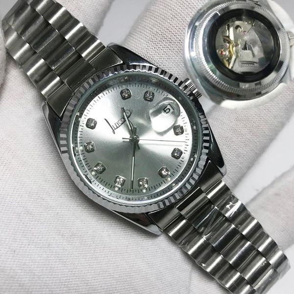 wristwatches the silver watch 36mm size glass open back men luxury date automatic just mechanical glide smooth second hand, Slivery;brown
wristwatches the silver watch 36mm size glass open back men luxury date automatic just mechanical glide smooth second hand, Slivery;brown