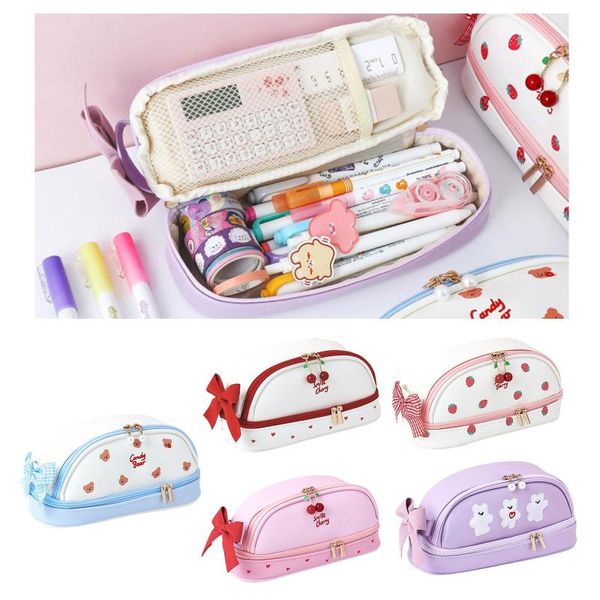 storage bags lovely pencil case stationery dual zippered pen pouch cosmetic bag for girls gift
storage bags lovely pencil case stationery dual zippered pen pouch cosmetic bag for girls gift