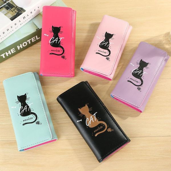 wallets women simple cat long wallet coin purse card holders handbag package, Red;black
wallets women simple cat long wallet coin purse card holders handbag package, Red;black