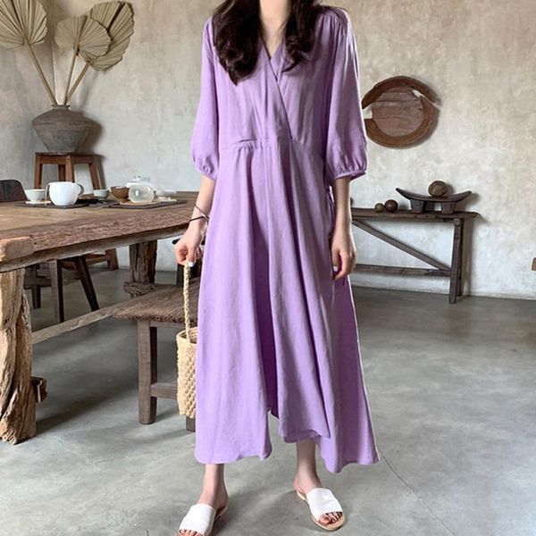 casual dresses 2021x autumn korean gentle and thin vestidos female v-neck three-quarter sleeves drawstring waist midi dress df216, Black;gray
casual dresses 2021x autumn korean gentle and thin vestidos female v-neck three-quarter sleeves drawstring waist midi dress df216, Black;gray