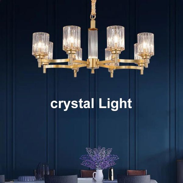 modern minimalist style crystal chandelier multi-light source brass material e14 living room lobby household lighting chand pendant lamps
modern minimalist style crystal chandelier multi-light source brass material e14 living room lobby household lighting chand pendant lamps