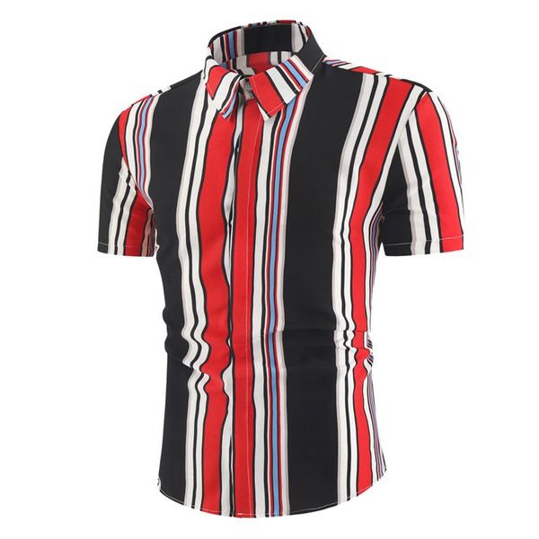 men's casual shirts striped loose turn-down collar short sleeve button down blouse summer shirt male clothes 2021, White;black
men's casual shirts striped loose turn-down collar short sleeve button down blouse summer shirt male clothes 2021, White;black