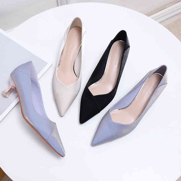 spring women shoes high heel silk brand design point toe soft comfortable wedding shoes heels 4.5cm 210520, Black
spring women shoes high heel silk brand design point toe soft comfortable wedding shoes heels 4.5cm 210520, Black