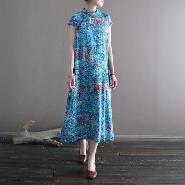 casual dresses johnature women print floral cotton linen stand short sleeve 2021 summer chinese style female clothes a-line, Black;gray
casual dresses johnature women print floral cotton linen stand short sleeve 2021 summer chinese style female clothes a-line, Black;gray