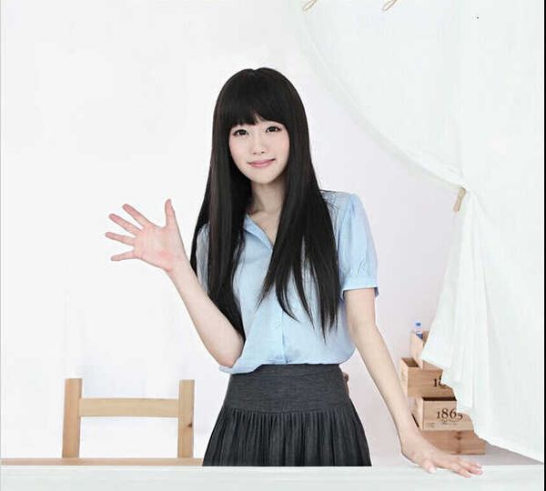 super long curly bangs high temperature silk wig fashion ffy fake delivery, Black
super long curly bangs high temperature silk wig fashion ffy fake delivery, Black
