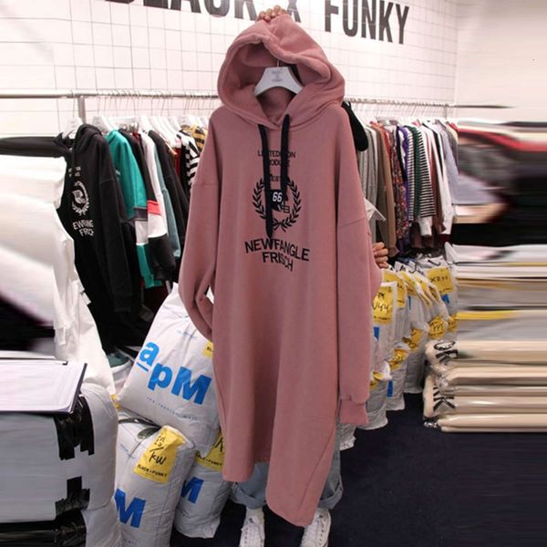 women's hoodies & sweatshirts hoodie hooded sweater autumn winter korean ins tide plush thickened mid knee length dress coat k88f, Black
women's hoodies & sweatshirts hoodie hooded sweater autumn winter korean ins tide plush thickened mid knee length dress coat k88f, Black